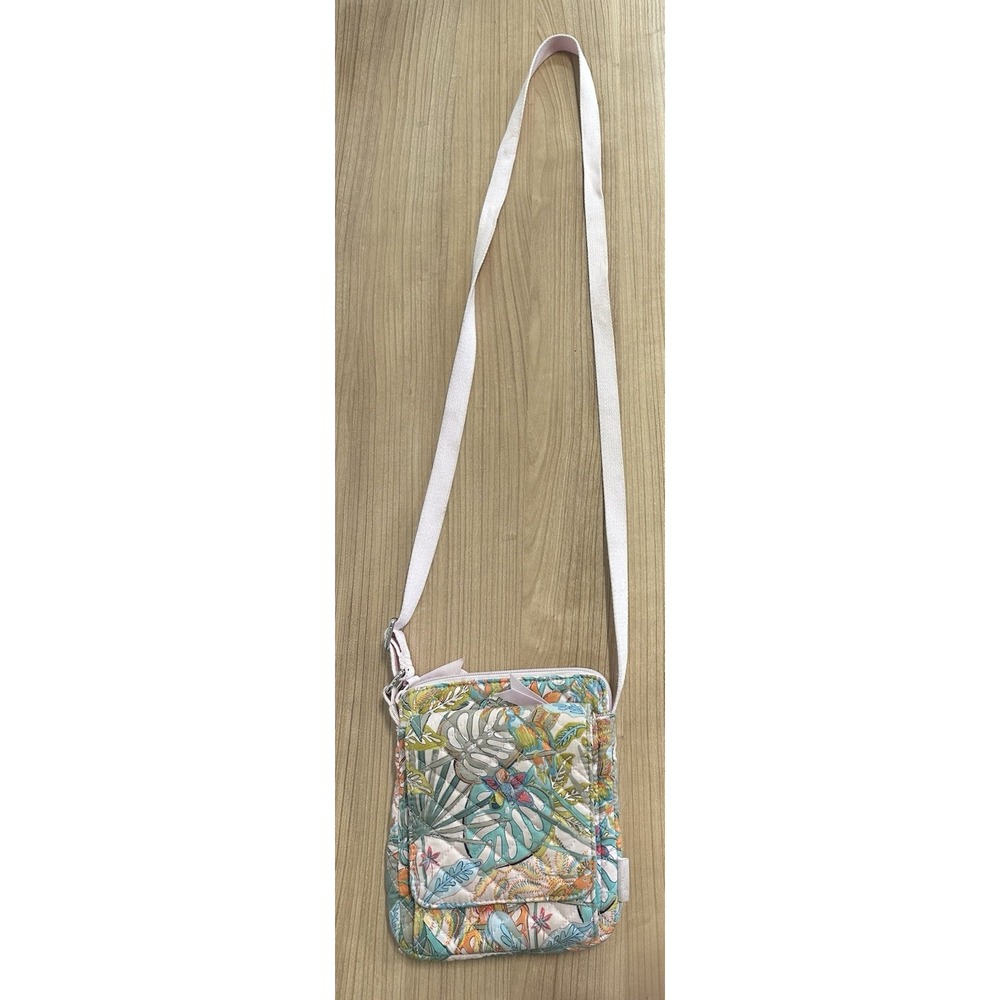 Vera Bradley Crossbody Bag Purse Rain Forest Canopy Utility Bright Tropical Fern